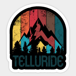 Retro City of Telluride T Shirt for Men Women and Kids Sticker